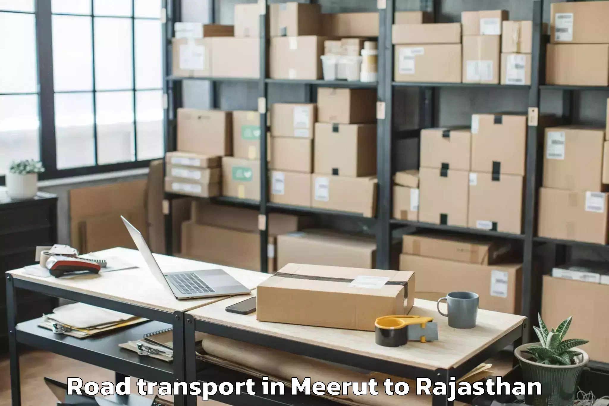 Book Meerut to Bijaipur Road Transport Online